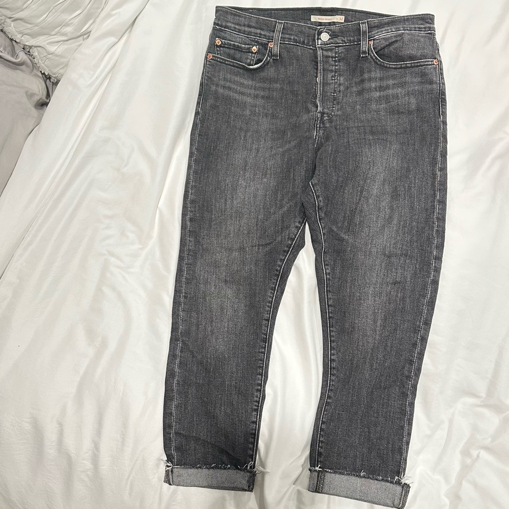Levi's Women's Wedgie Straight Jeans - cuff ankle skinny wedge booty lift